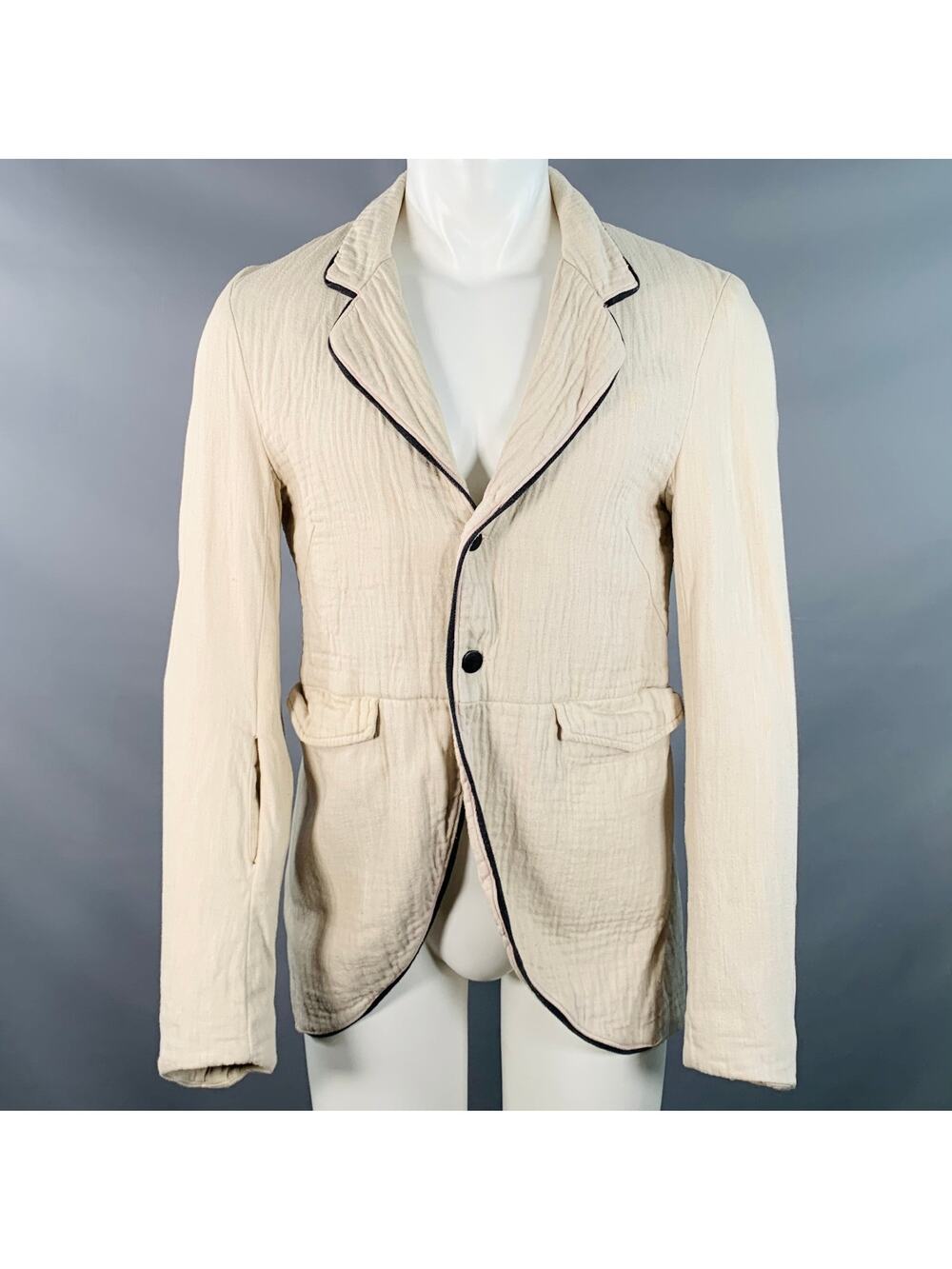 NICE COLLECTIVE Size M Beige Brown Textured Cotton Jacket